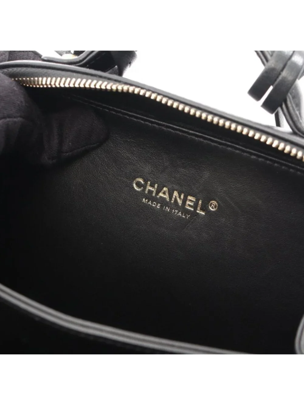 Chanel Shoulder Bag CC Filigree Small Vanity 2-Way Black Lambskin CC Quilted